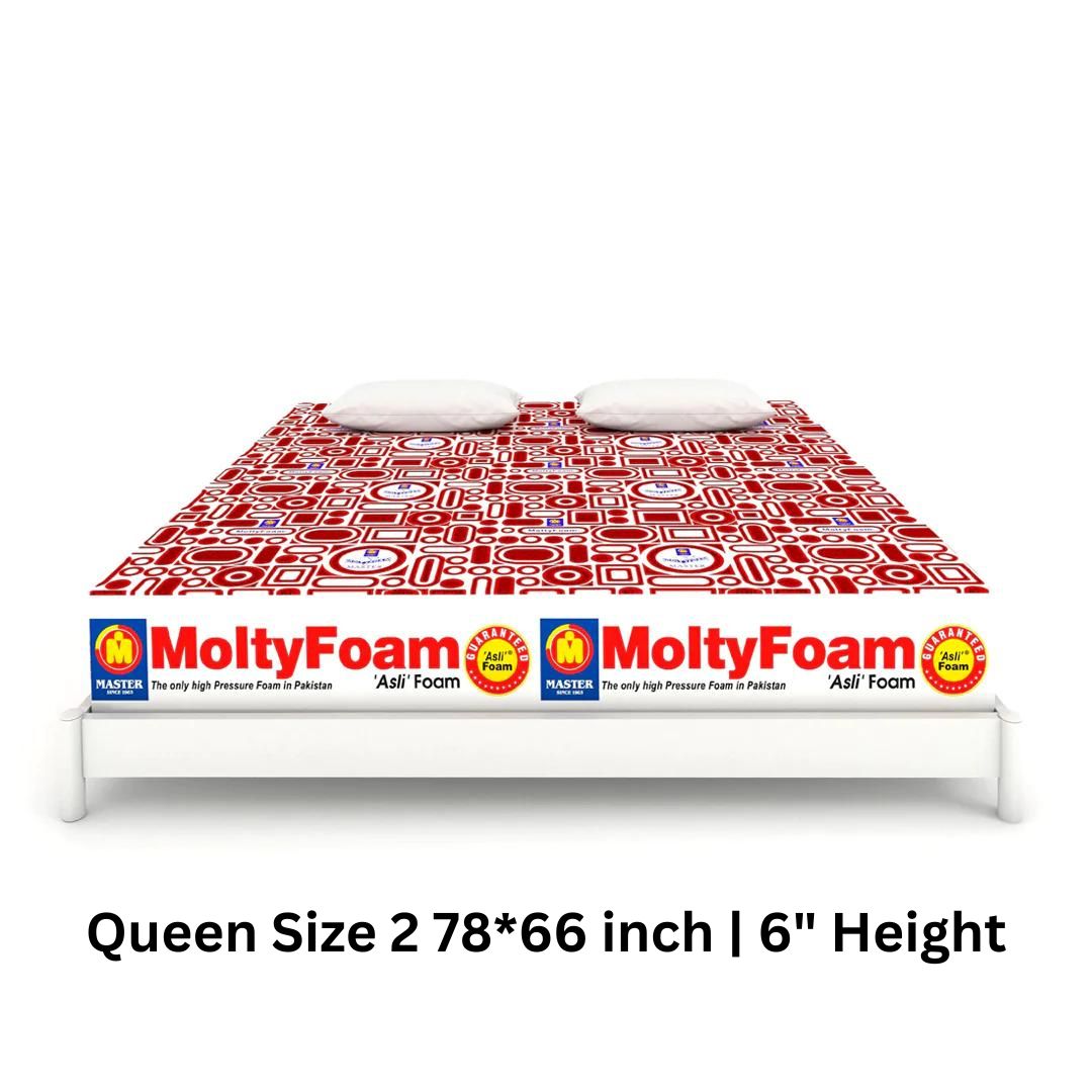 Master MoltyFoam Mattress Queen Size 2 78 66 inch 6 Height Price in Pakistan on Installment